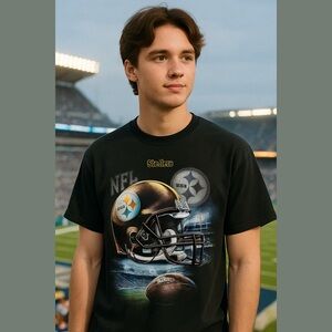 NFL Pittsburgh Steelers Men’s Black Graphic Tee